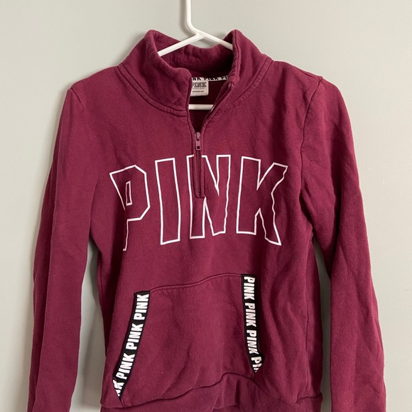 Burgundy quarter zip from pink - Picture 1 of 3